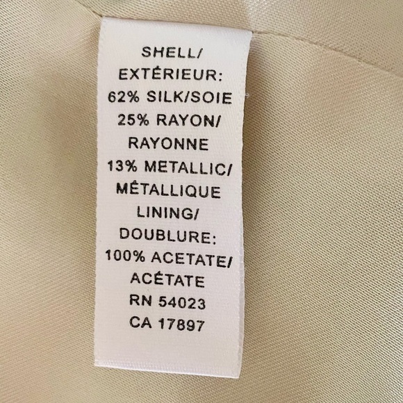 BANANA REPUBLIC Brocade Silk Blend Jacket Size Small Petite - Picture 8 of 9